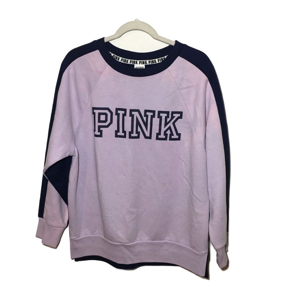 PINK by Victoria Secret Lavender & Blue Sweatshirt Size S